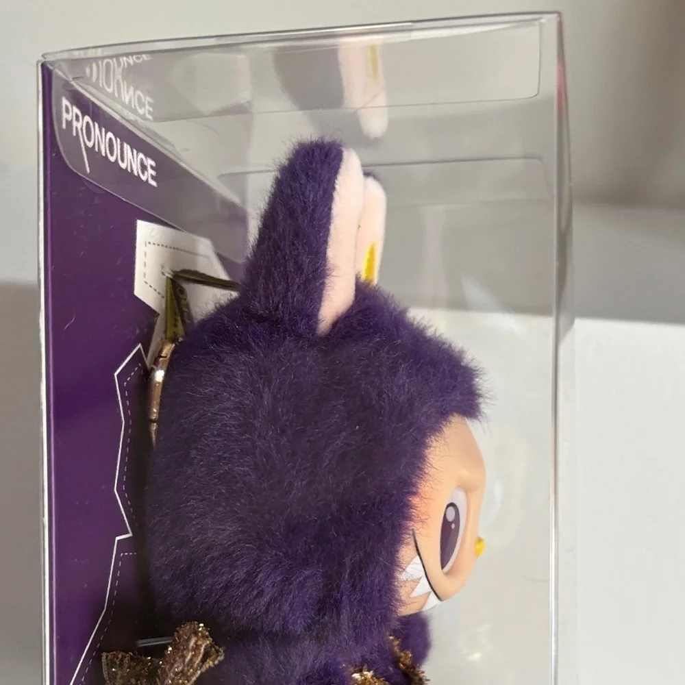 Pop Mart Labubu x Pronounce Wings of Fortune Vinyl Plush Purple Gold Figure